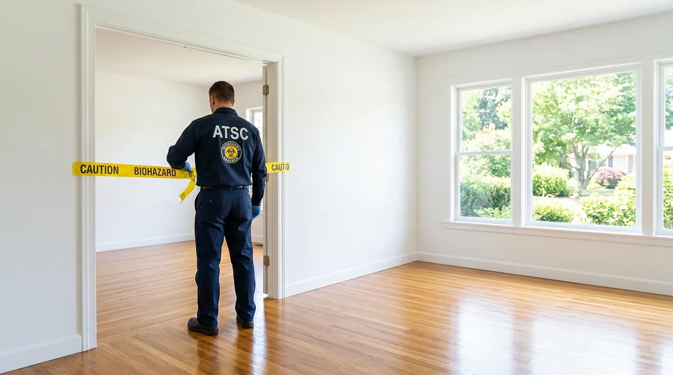 Certified biohazard cleanup crew performing Decomposition Cleanup in Summit Park